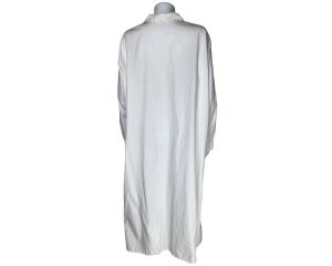 Antique White Cotton Nightgown Nightshirt Style Ladies Size L - Fashionconstellate.com