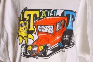 1990s White Single Stitch Model T Tall T Car Hot Rod T Shirt by Hanes Beefy T - XXXL - Fashionconstellate.com