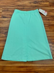 Curvy - Large to XXL | 1970's Vintage Mint Green A- Line Skirt by Jane Colby | NEW WITH TAGS - Fashionconstellate.com