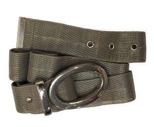 80s 90s Silver Metal Mesh Belt | Chainmail Belt with Chrome Buckle | 1.25'' Wide Fits 34'' - 38''