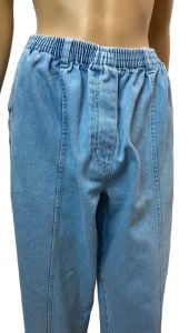 80s Pull On High Waisted Mom Jeans Tapered Leg Front Seam Jeans  - Fashionconstellate.com