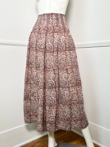 Medium to Large | 1990's Vintage Paisley Indian Cotton Culottes - Fashionconstellate.com