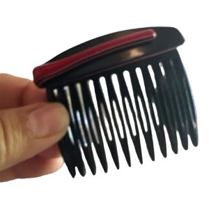 Deadstock Carita Vintage Black & Red Hair Comb Made In France - Fashionconstellate.com