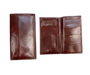 Vintage Prince Gardner Oxblood Leather Travel Wallet | Passport Organizer | Luxe | 8'' x 4.5''