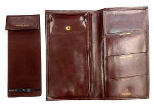 Vintage Prince Gardner Oxblood Leather Travel Wallet | Passport Organizer | Luxe | 8'' x 4.5'' - Fashionconstellate.com