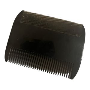 Vintage Deadstock Pre-Ban Horn Thick Black Hair Comb - Fashionconstellate.com