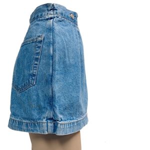 Vintage 1990s Size 3 PARIS BLUES Denim High Waist Mom Denim Skorts Shorts | XS  - Fashionconstellate.com
