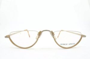 Vintage Unisex Giorgio Armani Half Frame Eyeglasses Made in Italy - Fashionconstellate.com