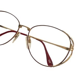 1980’s Gloria Vanderbilt Red & Yellow Deadstock Glasses - Fashionconstellate.com
