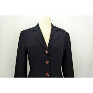 90s Jacket Black Button Front Lined Blazer Academia by Equipment | Vintage Misses 8 - Fashionconstellate.com