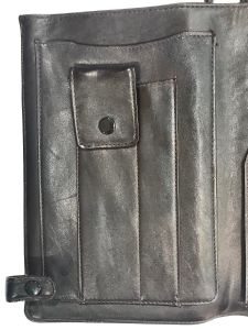 70s 80s Black Leather Organizer Travel Wallet Wristlet |Men Women|Unisex Handbag| H 9.5'' x W 6.25'' - Fashionconstellate.com