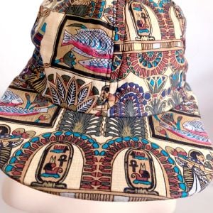 Vintage 90s JANNO Egyptian All Over Print Snapback Baseball Hat Made in USA - Fashionconstellate.com
