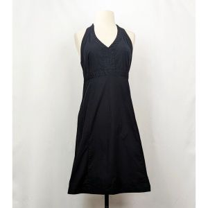 Y2K Halter Dress Black Cotton Blend by Gap | Vintage Misses 8