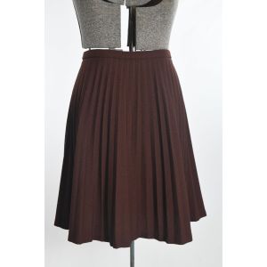 Vintage 1970s Brown Autumn Accordion Pleated Knit Midi Skirt by Talbott Travler | XL/XXL - Fashionconstellate.com