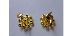 Vintage Earrings Masonic Order of the Eastern Star Screw Back with Clear Rhinestones & Enameled Star - Fashionconstellate.com