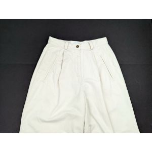 90s Pants Tan Cotton High Pleated Waist by Izod| Vintage Misses 6 - Fashionconstellate.com