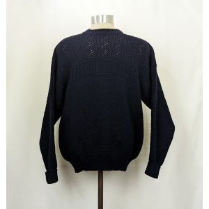 80s Sweater L.L. Bean Navy Blue Wool Crew Neck | Vintage Men's XL?