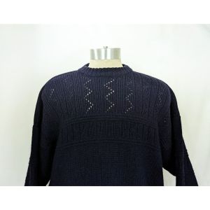80s Sweater L.L. Bean Navy Blue Wool Crew Neck | Vintage Men's XL? - Fashionconstellate.com