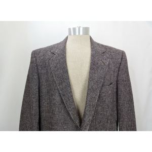 80s Blazer Sportcoat Gray Brown White Tweed Wool Jacket by Oakton Ltd. | Vintage Men's 46L - Fashionconstellate.com