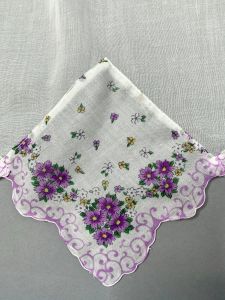 Vintage Midcentury Cotton Organdy Half Apron | Pretty Semi-sheer Floral Print | Great Gift! - Fashionconstellate.com