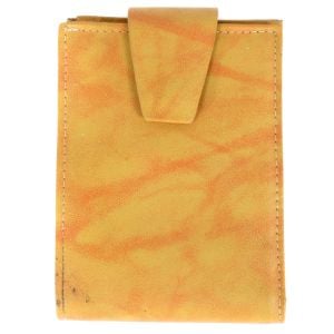 Vintage 1950s AMITY Yellow Orange Marbled Leather Wallet MCM Midcentury Mod - Fashionconstellate.com
