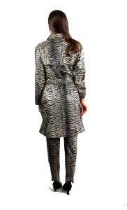 Snakeskin coat, faux snakeskin, animal print, black white, trench coat and pants, Size 12, Size M/L, - Fashionconstellate.com