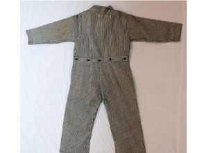 Vintage 1930s Boy's Denim Work Wear - Railroad Conductor Coverall - Size 5 Authentic 30s Deadstock - Fashionconstellate.com