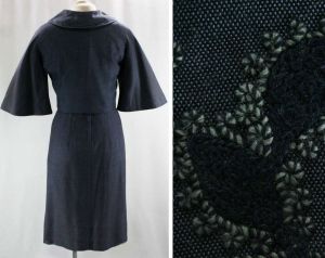 Size 10 Special Blue Dress & Jacket - Especially Chic 1950s Summer Suit - Denim Blue Chambray - 50s  - Fashionconstellate.com