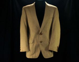 Men's Small 1960s Camel Hair Suit Jacket - Luxury Fabric - 60s Mens Sport Coat - Cashmere Soft 
