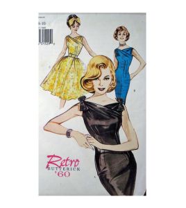 Vintage Rockabilly Dress Pattern Repro 60s Pattern Sizes 6-8-10 Butterick 6582 - Fashionconstellate.com