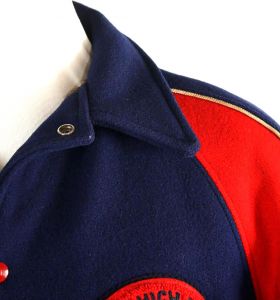 Men's Large Letter Jacket - ca. 1961 Baseball Sports Jacket by 'League Master' - 1960s Athletics  - Fashionconstellate.com