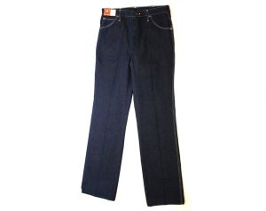 Men's Small Jeans - 1980s Mens Boot Cut Maverick - Dark Indigo Denim Pants - Western Rockabilly 