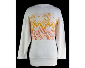 Size 000 Sweater - Native American Western TeePees Motif Mountain Scene - XXS Oversized Boho - Fashionconstellate.com