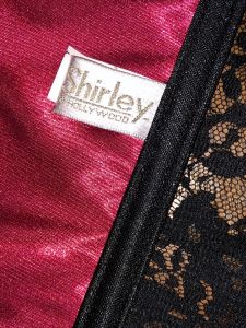 1990s Shirley Red Satin & Black Lace Underbust Corset - Small - Fashionconstellate.com