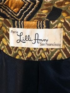Vintage 1970s Lilli Ann Paris Metallic Brocade Coat worn on ASK Call My Agent - S/M - Fashionconstellate.com