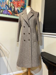 Vtg. 60’s Classic Wool Tweed Tailored Full Length Winter Coat by A’Leet - Sz. M