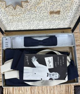 1960s men's bow tie cummerbund and suspenders by After Six - Fashionconstellate.com