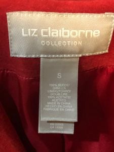  Beautiful Trending Cherry Red Suede Leather Jacket by Liz Claiborne - sz S - Fashionconstellate.com