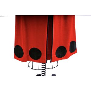 Vintage Bakalli Wool Knit Sweater Dress Set Red Black 1970s Womens M - Fashionconstellate.com