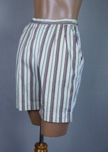 60s Striped High Waist Side Zip Jantzen Shorts, Sz XS - Fashionconstellate.com