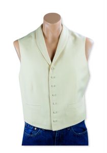 Cream Wool J. Peterman Vest Waistcoat, Sz XL - Fashionconstellate.com