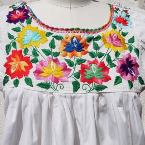 White Mexican Dress - Fashionconstellate.com