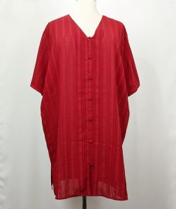 90s Nightgown Red Semi Sheer Stripe by Lane Bryant Intimates | Vintage Women's 22/24