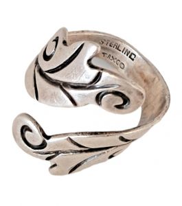 Taxco Mexico Sterling Leaf Bypass Wrap Around Statement Ring Sz 10 - Fashionconstellate.com