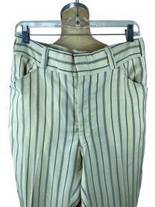 1970s striped pants blue and cream Size 34/30 - Fashionconstellate.com