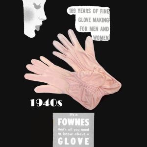 1940s Pink Jersey Gauntlet Gloves VFG Electro Swing