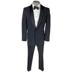 Vintage 1950s Mens Formal Wear Tuxedo Wedding Suit Sz M 33” W