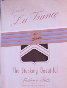 VTG Nylon Stockings La France #200 Seamed Hosiery DuPont Copper Glo Sz 9 Cuban