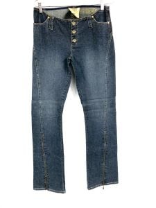 VTG Donna Karan DKNY Jeans Denim Sample 2003  Button Fly RARE 32x35 NOS Zip Hem