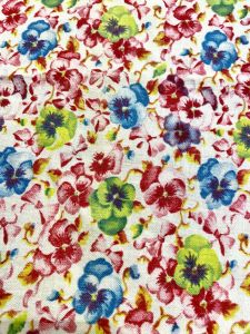 Vintage Feedsack Cotton Fabric 30s 40s SWEET Pansies Floral  40''x38'' - Fashionconstellate.com
